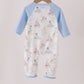 Blue all day adventure pocket romper