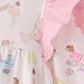 Pink all day adventure ruffle pants set