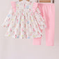Pink all day adventure ruffle pants set