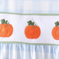 Blue Pumpkin Embroidery Gingham Bloomer set