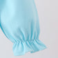 Blue bow french knot ruffle bubble