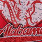 Red Alabama sequin mom top