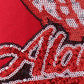 Red Alabama sequin mom top