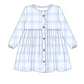 Blue Plaid Ruffle Dress