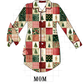 Maroon Checkered Tree Mom Gown