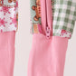 Pink Gingerbread Checkered Bamboo Romper