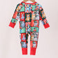 Red christmas bluey bamboo romper
