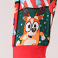 Red christmas bluey bamboo pants set