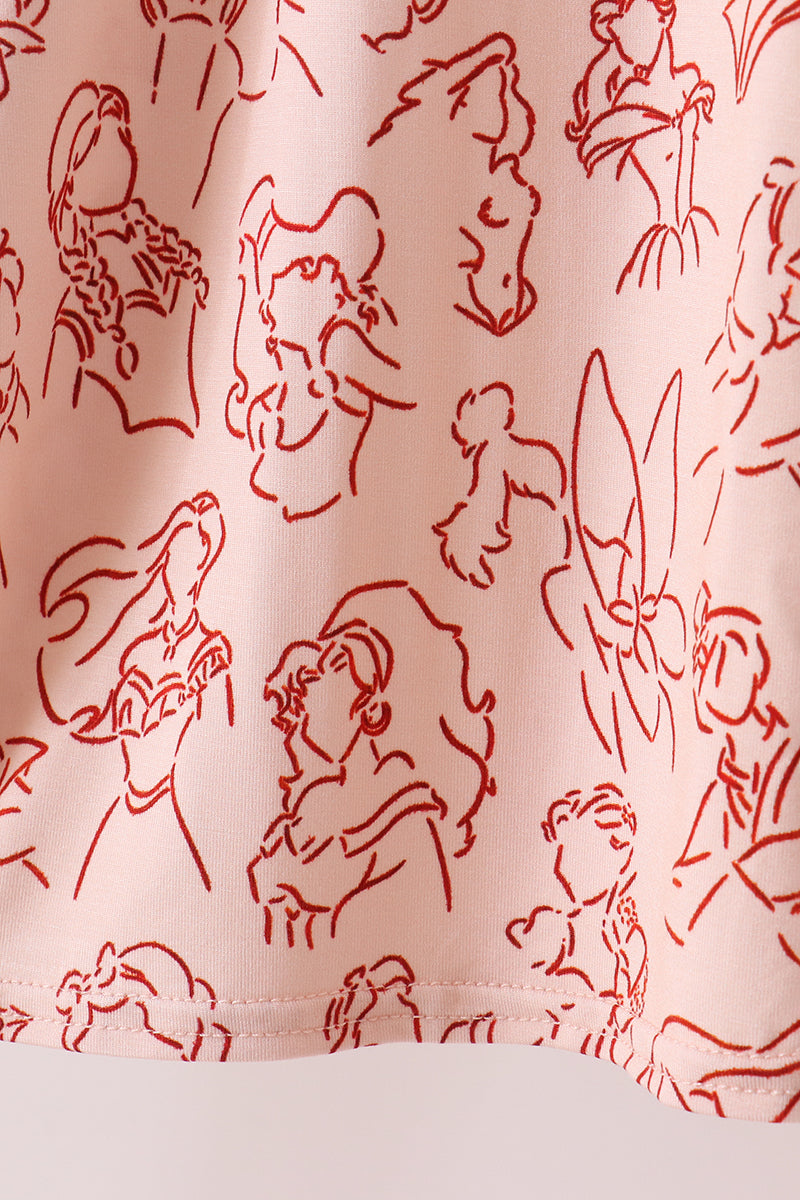 Khaki princess bamboo mom&me pants set