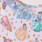 Blue princess ruffle bamboo dress