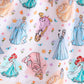 Blue princess ruffle bamboo dress