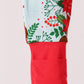 Red Floral Ruffle Zip Bamboo Romper