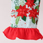 Red Floral Ruffle Bamboo Pajama Set