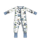 Blue Excavator Bamboo Romper