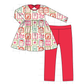 Red Santa Carousel Pajama Set