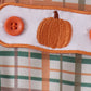 Pumpkin Embroidery Plaid Bubble