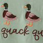 Green Duck guack guack Embroidery Ruffle Pants Set