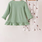 Green Duck guack guack Embroidery Ruffle Pants Set