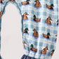 Blue mallard duck embroidery ruffle romper