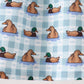 Blue mallard duck embroidery dress
