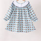 Blue mallard duck embroidery dress