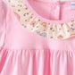 Pink bow pumpkin ruffle pants set