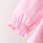 Pink bow pumpkin ruffle pants set