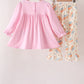 Pink bow pumpkin ruffle pants set