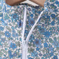 Teal floral print mom&me skorts set