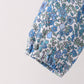 Teal floral print mom&me skorts set