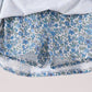 Teal floral print mom&me skorts set