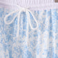 Blue floral print mom&me pants set