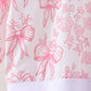 Pink bow floral print mom&me pants set