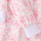Pink bow floral print mom&me pants set