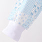 Blue floral bow checkered mom&me pants set