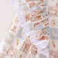 Khaki farm checkered ruffle pants set