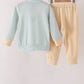 Khaki Geo Diamond pants set
