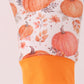 Orange Pumpkin Print Romper