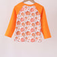 Orange Pumpkin Print Top