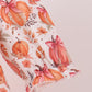 Orange Pumpkin Print Ruffle Dress
