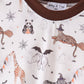 Brown zoo animal romper