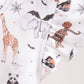 Brown zoo animal ruffle dress