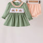 Green farm embroidery bloomer set