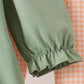 Green farm embroidery ruffle pants set