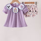 Purple spooky embroidery bloomer set