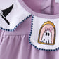 Purple spooky embroidery bloomer set