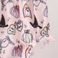 Purple spooky embroidery bloomer set