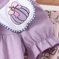 Purple spooky embroidery bloomer set