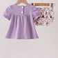 Purple spooky embroidery bloomer set