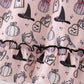 Pink Spooky print ruffle dress
